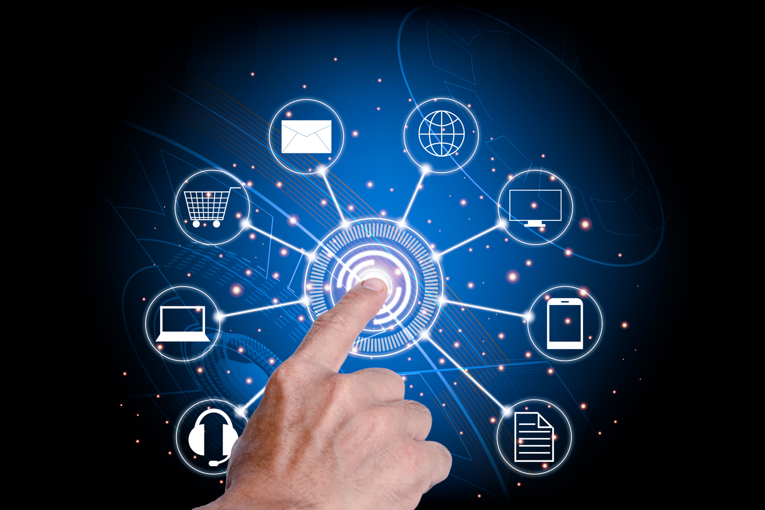 Hand Pointing on Digital Screen